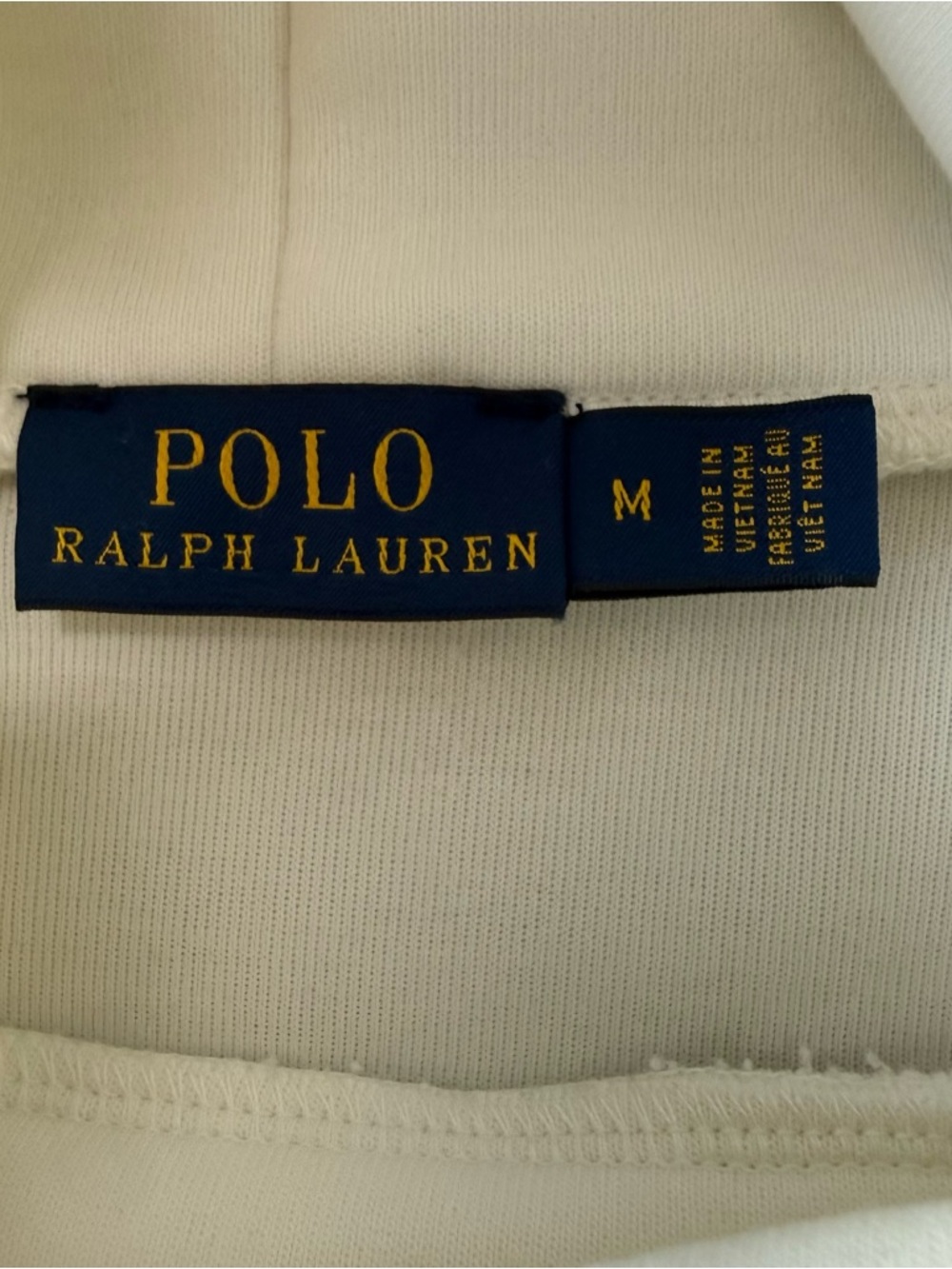 POLO RALPH LAUREN Women White Turtleneck Pullover Leather Shoulder Panels Sz M - Picture 5 of 6